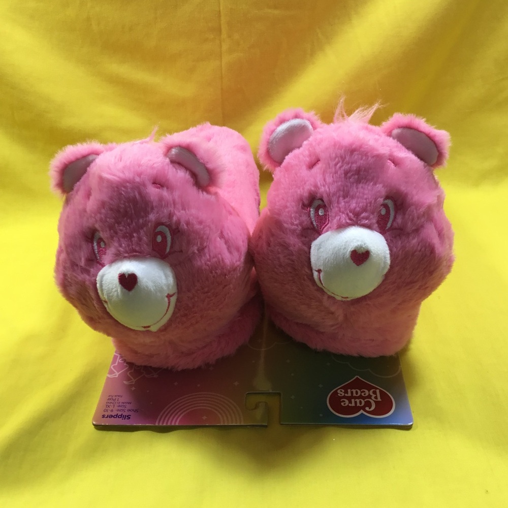 Care Bears Pink Plush Bear Slippers